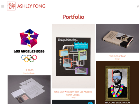 mẫu portfolio ashley fong